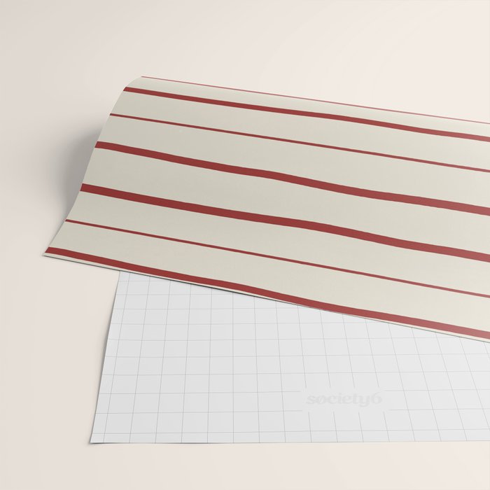 Simple Rust Stripes Wrapping Paper Gallery Image 2
