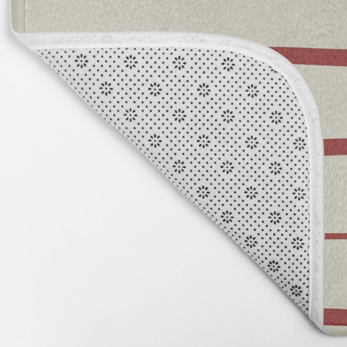 Simple Rust Stripes Bath Mat Gallery Image 2