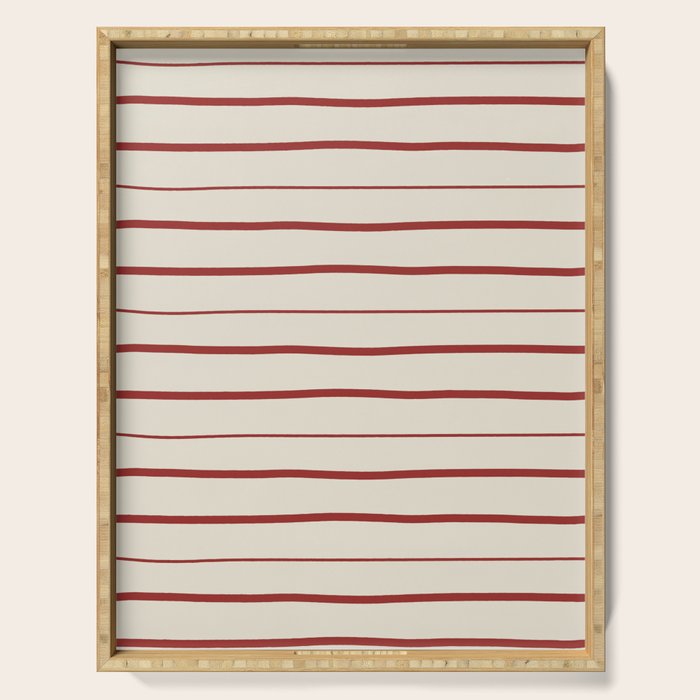 Simple Rust Stripes Serving Tray Gallery Image 1