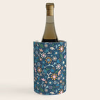 Ditsy Daisy Floral on Blue Wine Chiller Gallery Image 1