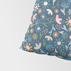 Ditsy Daisy Floral on Blue Pillow Sham Gallery Image 4