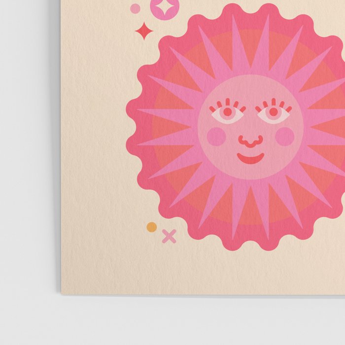 Sunshine Faces - Pink OmbrÃ© Poster Gallery Image 3