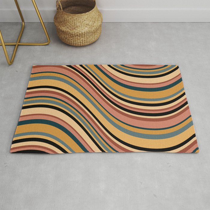 Wavy Stripes X - Vintage Neutral Rug Gallery Image 1