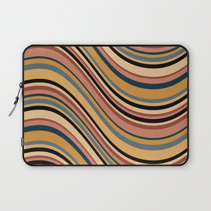 Wavy Stripes X - Vintage Neutral Laptop Sleeve Gallery Image 1