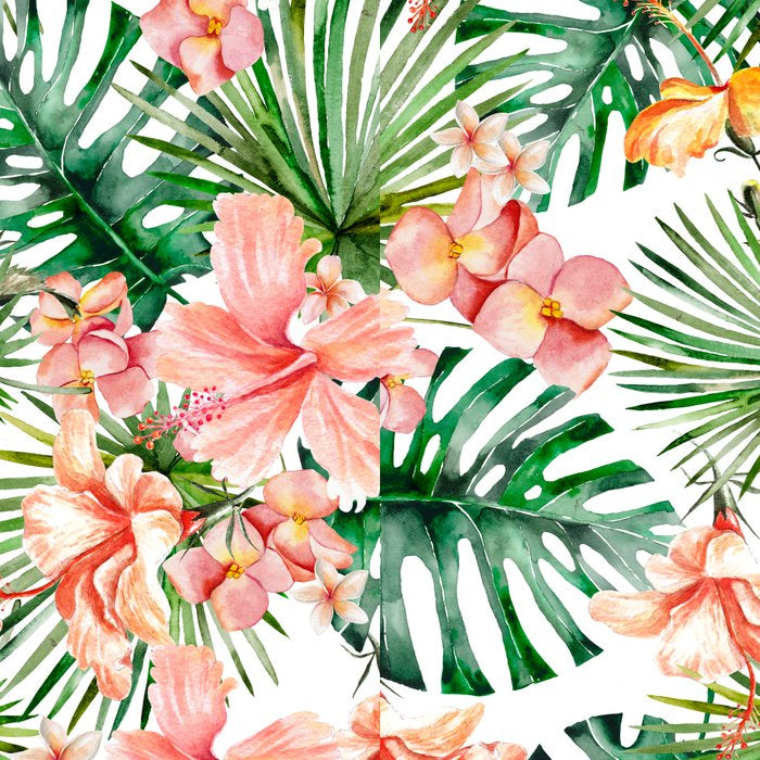 Tropical Jungle Hibiscus Flowers - Floral Coffee Mug Gallery Image 2