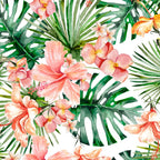 Tropical Jungle Hibiscus Flowers - Floral Coffee Mug Gallery Image 2