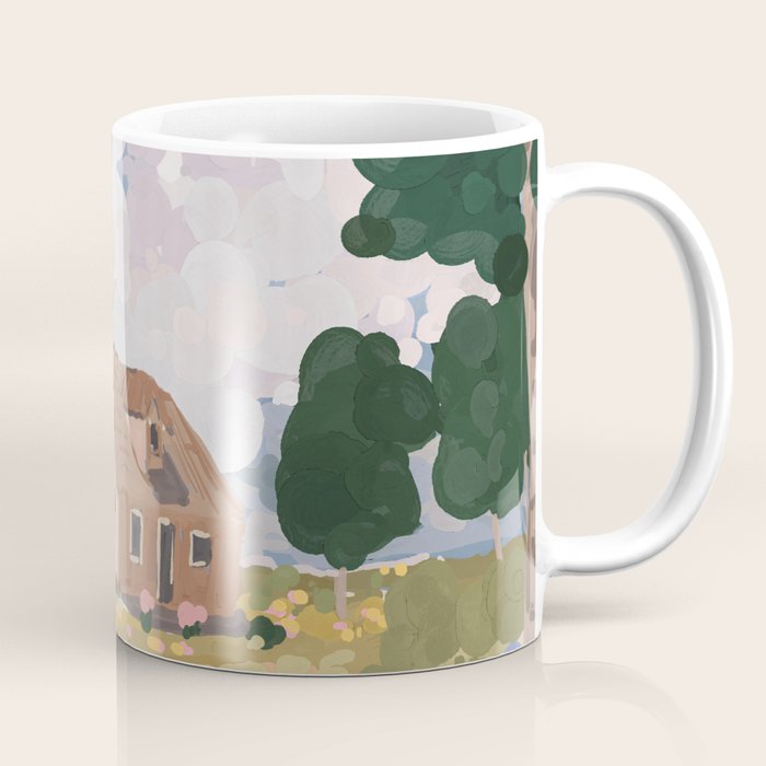 Countryside Cottage in Bloom Coffee Mug Gallery Image 1