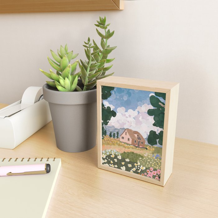 Countryside Cottage in Bloom Mini Art Print Gallery Image 2