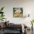 Countryside Cottage in Bloom Wood Wall Art Gallery Image 2