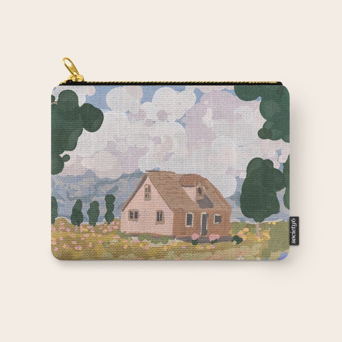 Countryside Cottage in Bloom Carry All Pouch Gallery Image 1