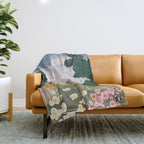 Countryside Cottage in Bloom Throw Blanket Gallery Image 1