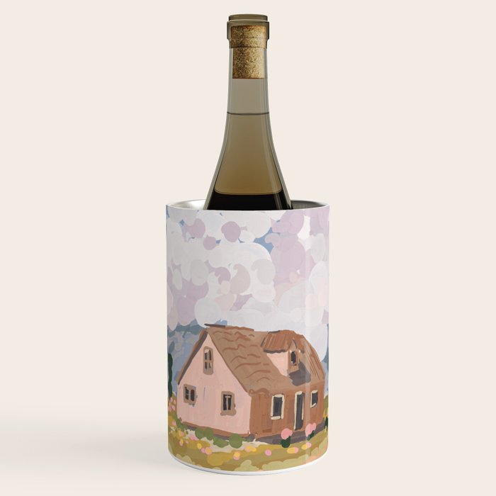 Countryside Cottage in Bloom Wine Chiller Gallery Image 1