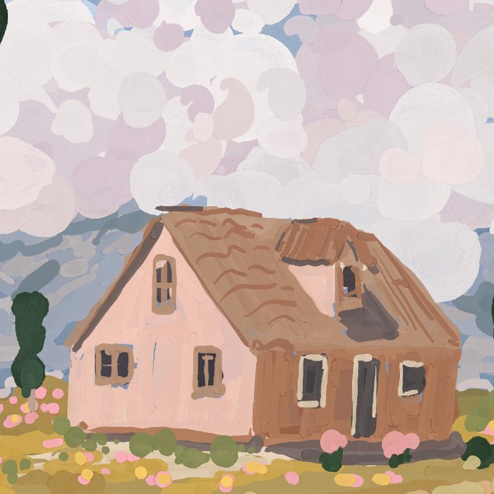 Countryside Cottage in Bloom Coffee Mug Gallery Image 2