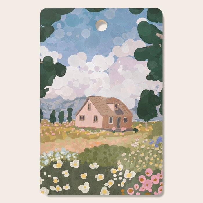 Countryside Cottage in Bloom Cutting Board Gallery Image 1