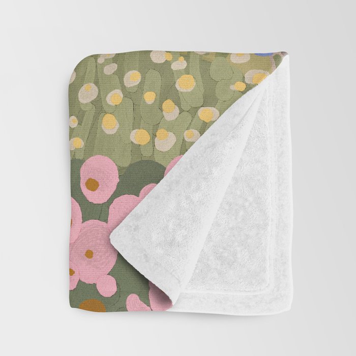 Countryside Cottage in Bloom Throw Blanket Gallery Image 3