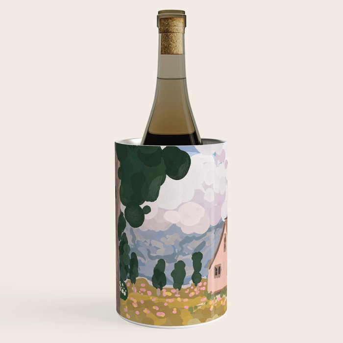 Countryside Cottage in Bloom Wine Chiller Gallery Image 2