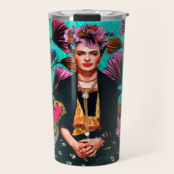 Frida´s secret smile Travel Mug Gallery Image 1