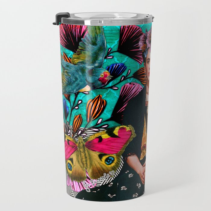 Frida´s secret smile Travel Mug Gallery Image 3