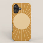 Minimal Sunrays - Golden iPhone Case Gallery Image 1