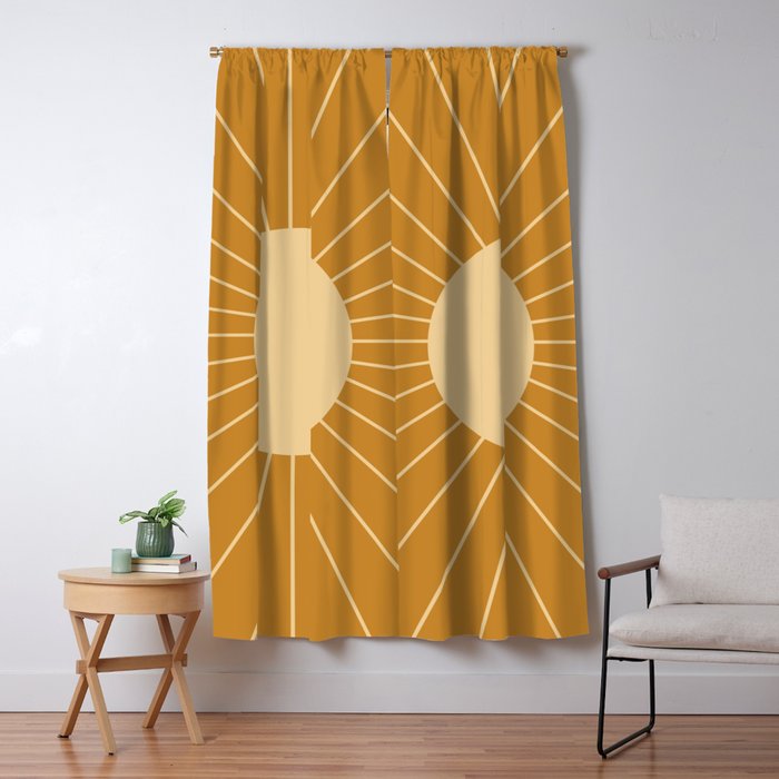 Minimal Sunrays - Golden Window Curtain Gallery Image 1