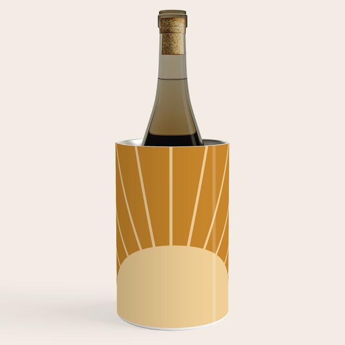 Minimal Sunrays - Golden Wine Chiller Gallery Image 1