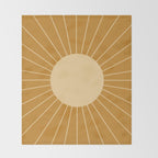 Minimal Sunrays - Golden Throw Blanket Gallery Image 2