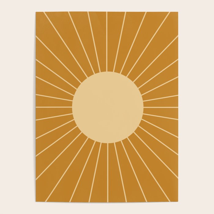 Minimal Sunrays - Golden Poster Gallery Image 4