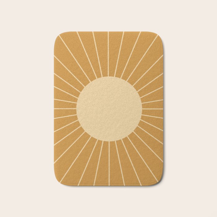 Minimal Sunrays - Golden Bath Mat Gallery Image 1