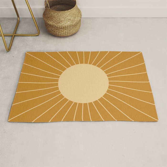 Minimal Sunrays - Golden Rug Gallery Image 1