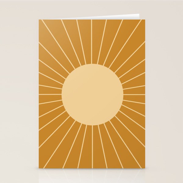 Minimal Sunrays - Golden Stationery Card Gallery Image 1