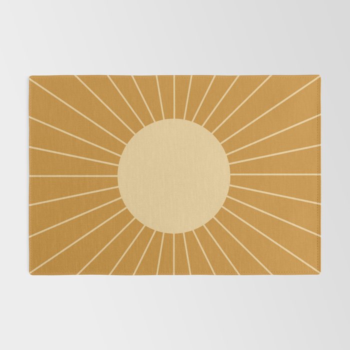 Minimal Sunrays - Golden Rug Gallery Image 2