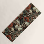 Skull and Floral Pattern Yoga Mat Gallery Image 1