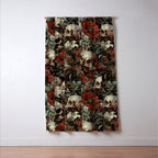 Skull and Floral Pattern Window Curtain Gallery Image 3
