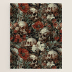 Skull and Floral Pattern Jigsaw Puzzle Gallery Image 1