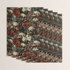 Skull and Floral Pattern Wrapping Paper Gallery Image 3