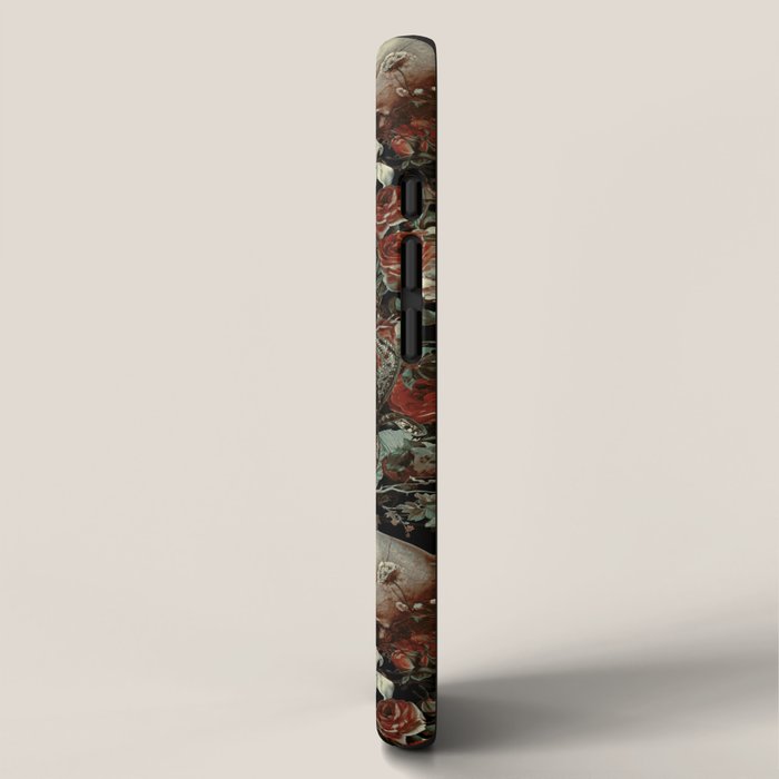 Skull and Floral Pattern iPhone Case Gallery Image 2