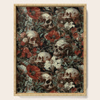 Skull and Floral Pattern Serving Tray Gallery Image 1