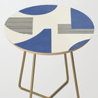 Abstract Lines Composition - Navy Dark Blue Side Table Gallery Image 2