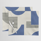 Abstract Lines Composition - Navy Dark Blue Placemat Gallery Image 1