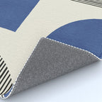 Abstract Lines Composition - Navy Dark Blue Rug Gallery Image 4