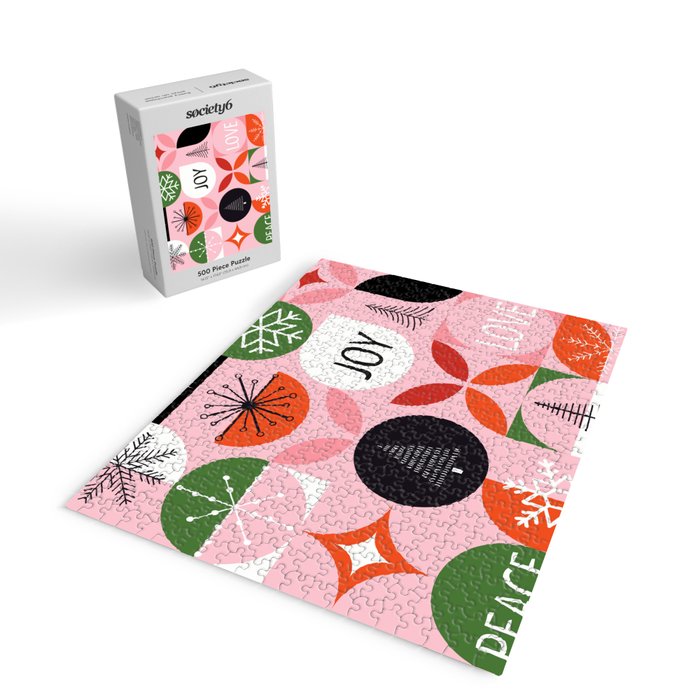 Mid Century Modern Christmas Shapes  Jigsaw Puzzle Gallery Image 2