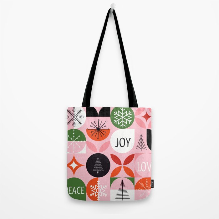 Mid Century Modern Christmas Shapes  Tote Bag Gallery Image 2