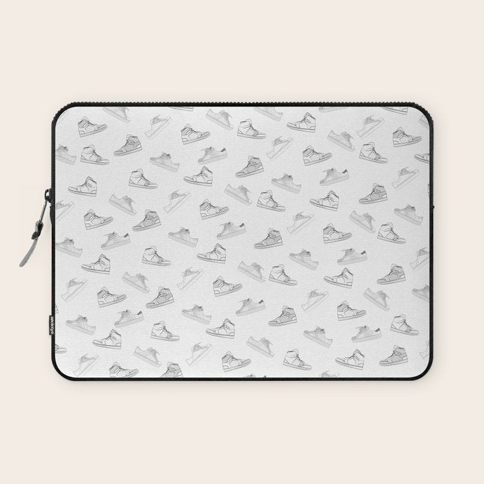 sneaker shoe pattern - retro sneaker illustration design Laptop Sleeve Gallery Image 1