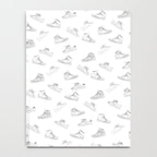 sneaker shoe pattern - retro sneaker illustration design Notebook Gallery Image 4