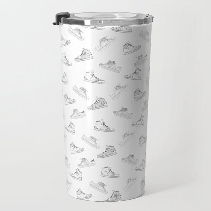sneaker shoe pattern - retro sneaker illustration design Travel Mug Gallery Image 3