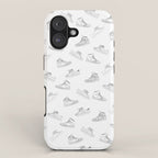 sneaker shoe pattern - retro sneaker illustration design iPhone Case Gallery Image 1