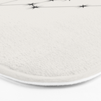Taurus Zodiac Star Constellation Line Art White Bath Mat Gallery Image 3