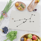 Taurus Zodiac Star Constellation Line Art White Cutting Board Gallery Image 2
