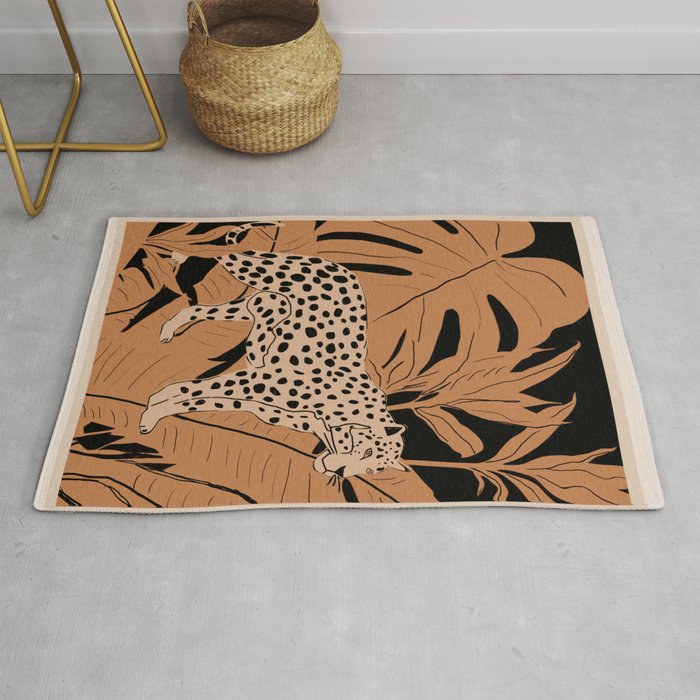 Minimal Jungle Abstract Art 1 Rug Gallery Image 1