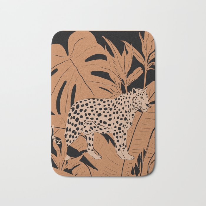 Minimal Jungle Abstract Art 1 Bath Mat Gallery Image 1